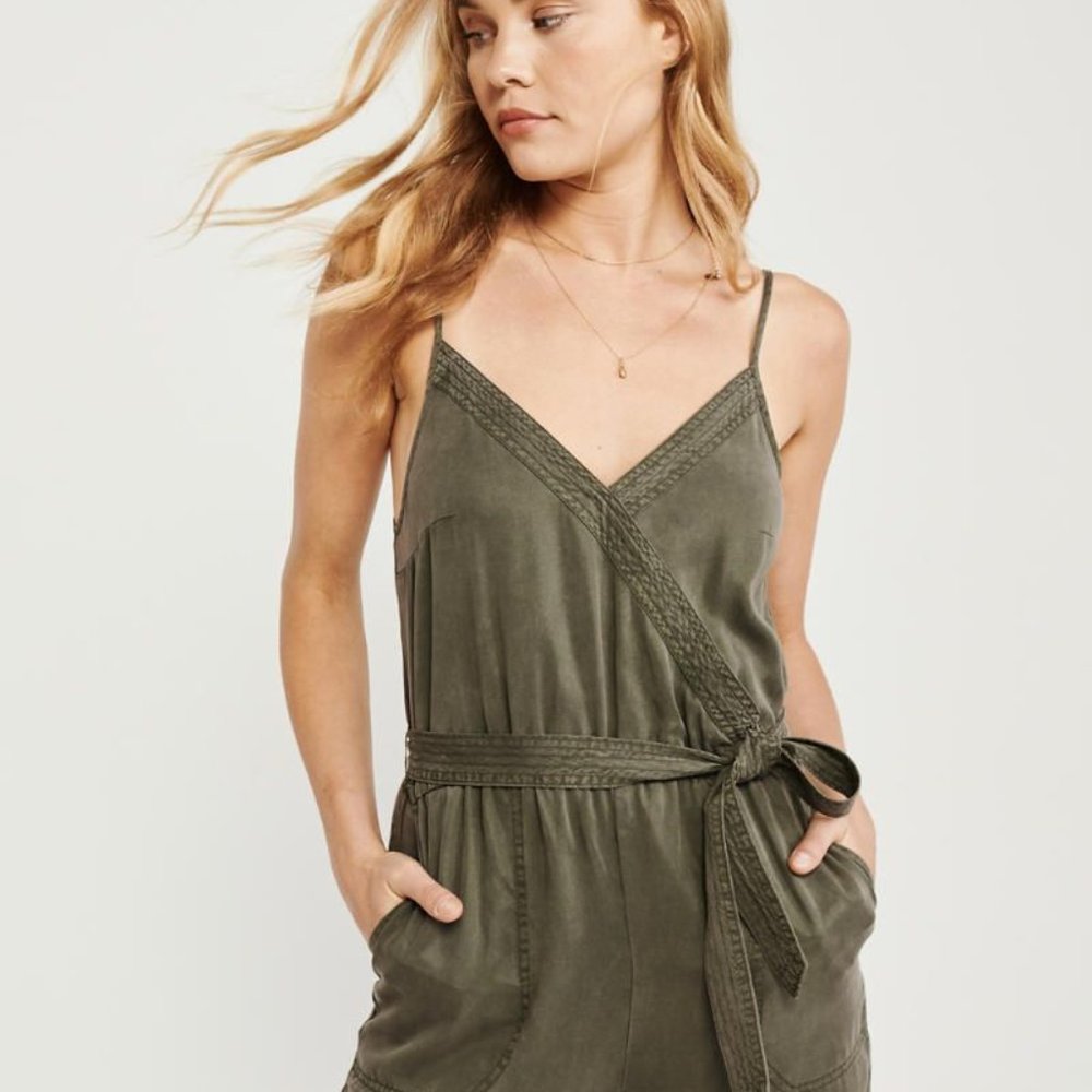 Abercrombie & Fitch Wrap-Front Utility Jumpsuit - image 1